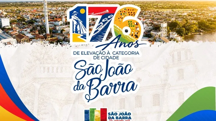 São João da Barra comemora 176 anos com programação especial nesta quarta-feira