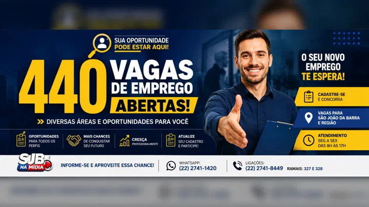 Balcão de Oportunidades abre novas vagas de emprego em São João da Barra e região