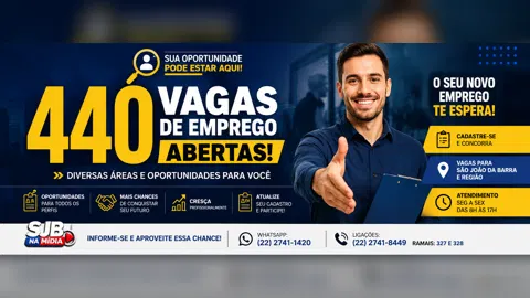 Balcão de Oportunidades abre novas vagas de emprego em São João da Barra e região