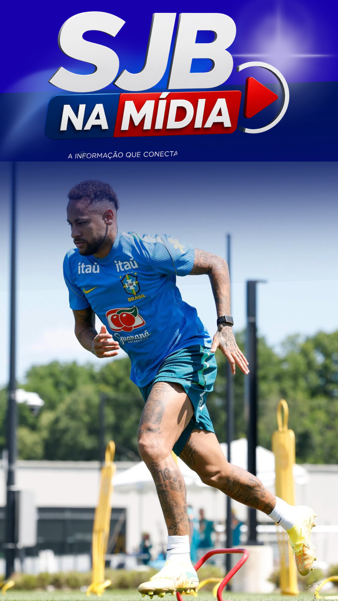 Neymar faz primeiro treino completo com o grupo da Seleção de olho em jogo contra a Escócia
