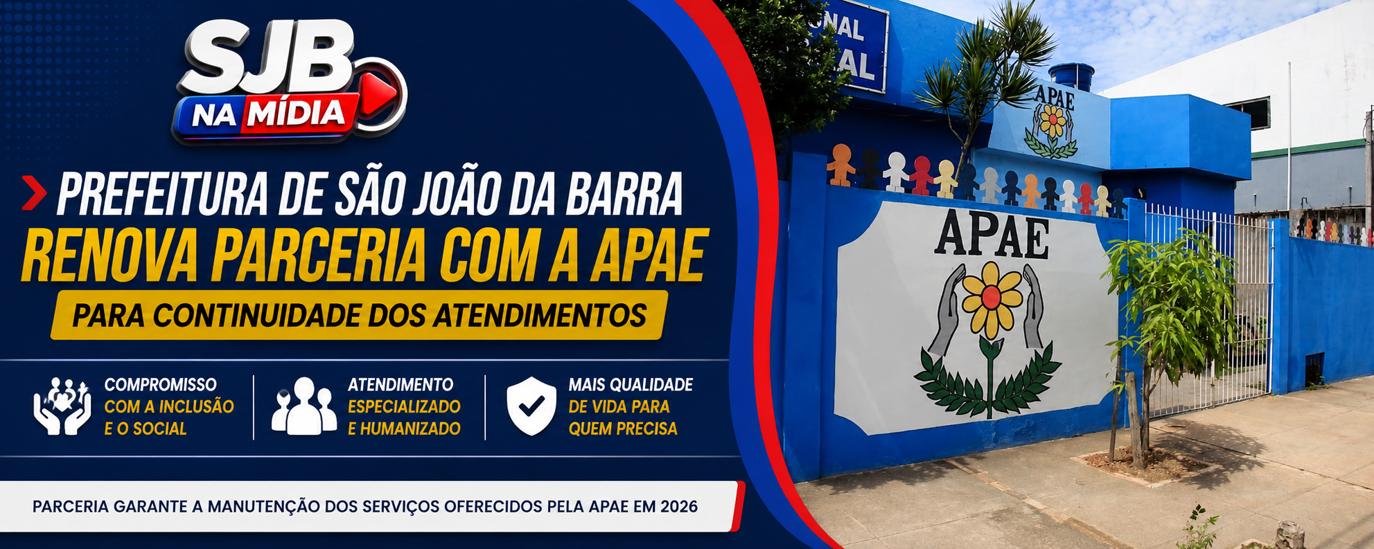 Prefeitura de São João da Barra renova parceria com a APAE para continuidade dos atendimentos