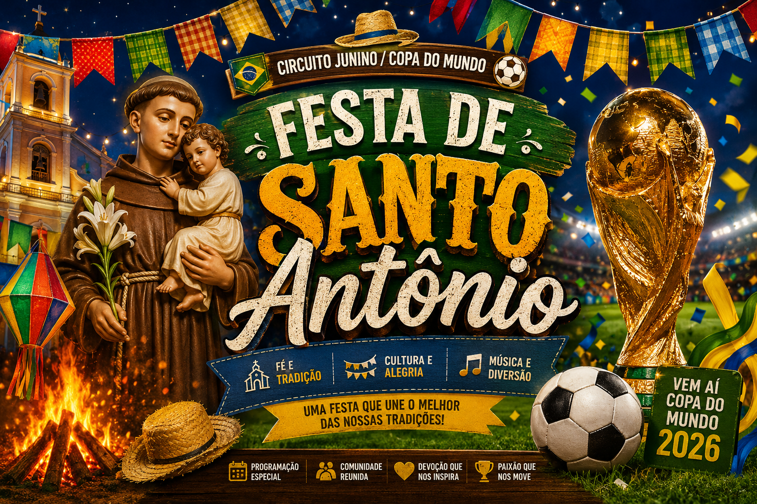 SJB celebra Santo Antônio com fé, tradição e programação especial