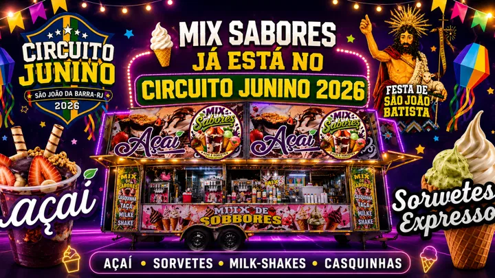 Mix Sabores marca presença no Circuito Junino 2026 em São João da Barra