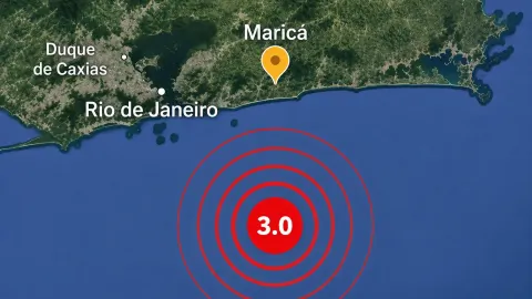 Tremor de terra é registrado na costa de Maricá, no Rio de Janeiro