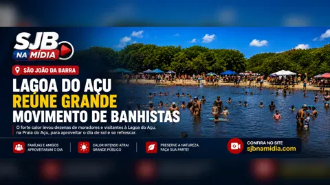 Lagoa do Açu reúne grande movimento de banhistas em São João da Barra